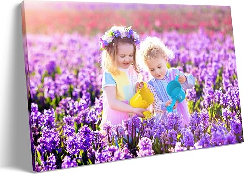 ART Custom Canvas Prints With Your Photos - Personalized Canvas Prints Pictures On Canvas Custom Gifts for Christmas Family Wedding Bedroom Living Room Wall 8x10in
