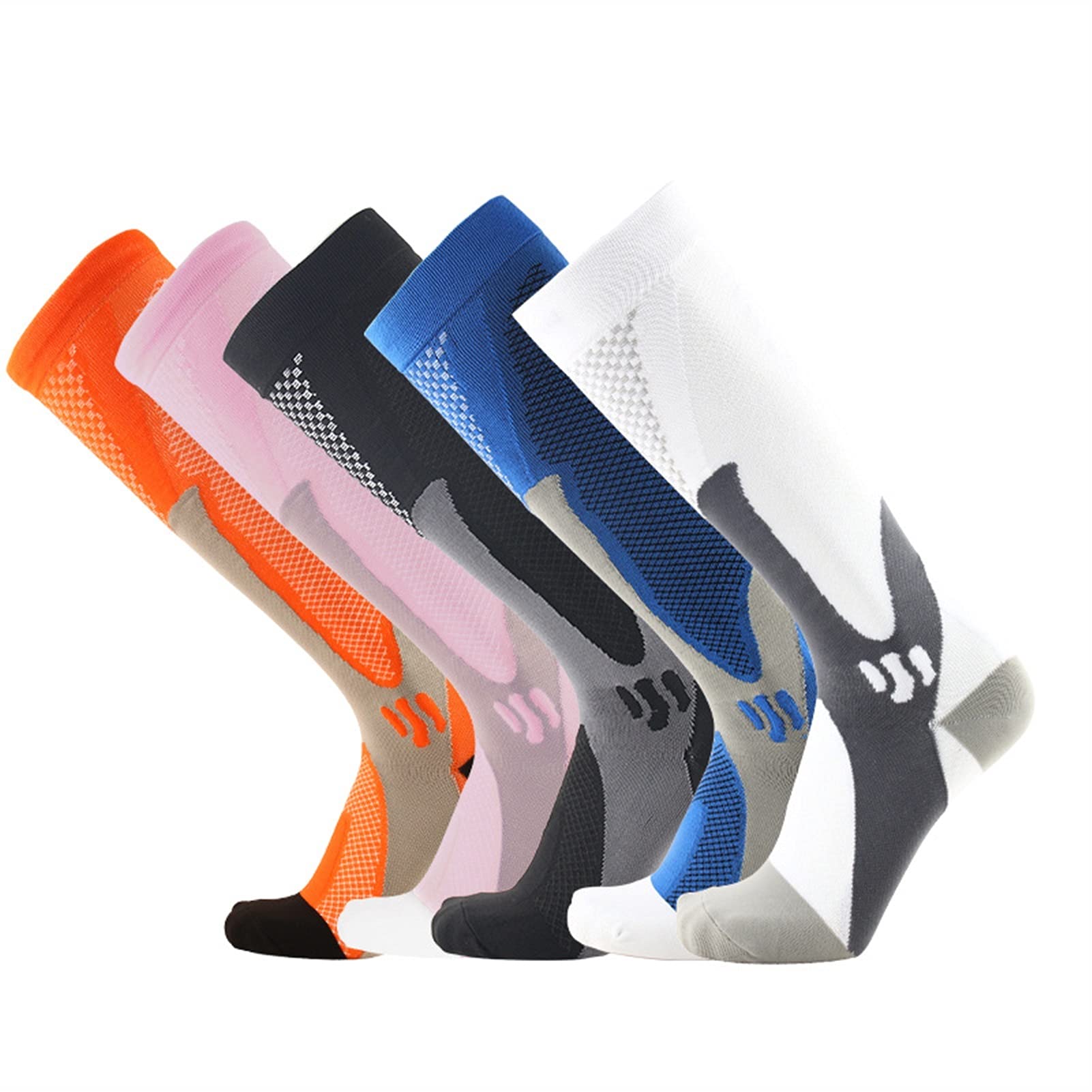 UOMINI DONNA CALZINE DI COMPRESSIONE Calzini al ginocchio High Cycling Sport Sport Sport Scoks Traspirante Anti-slip professionale Pallacanestro Pallacanestro Pallacanestro Calzini lunghi Calzini da c