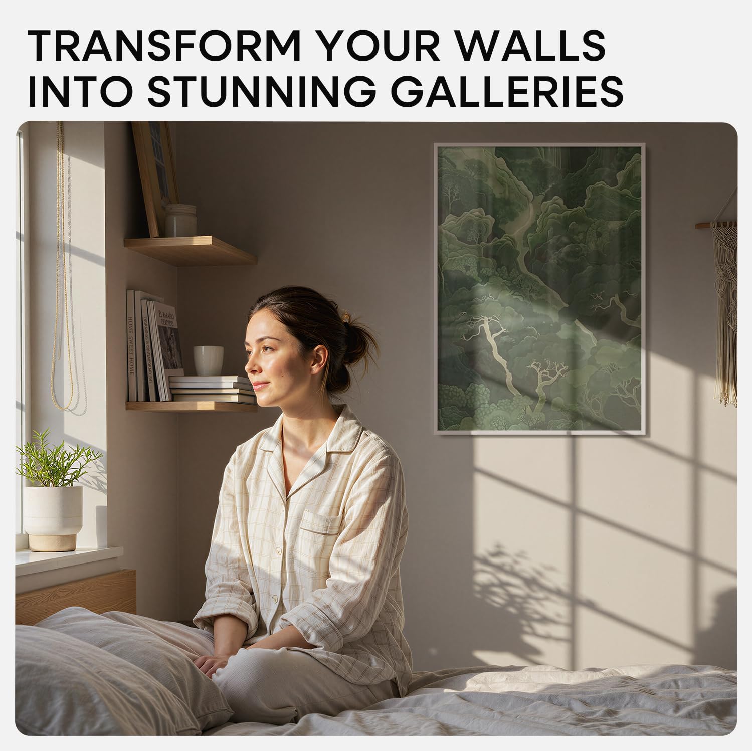 Homeforia 19.25x26.75 White Puzzle Frame, High End Metal 19.25 x 26.75 Picture Frames without Mat, 26.75x19.25 Thin Poster Frame for Wall, 19.25by26.75 Puzzle Frames, Tempered Glass, Wall Kit, Set of 1