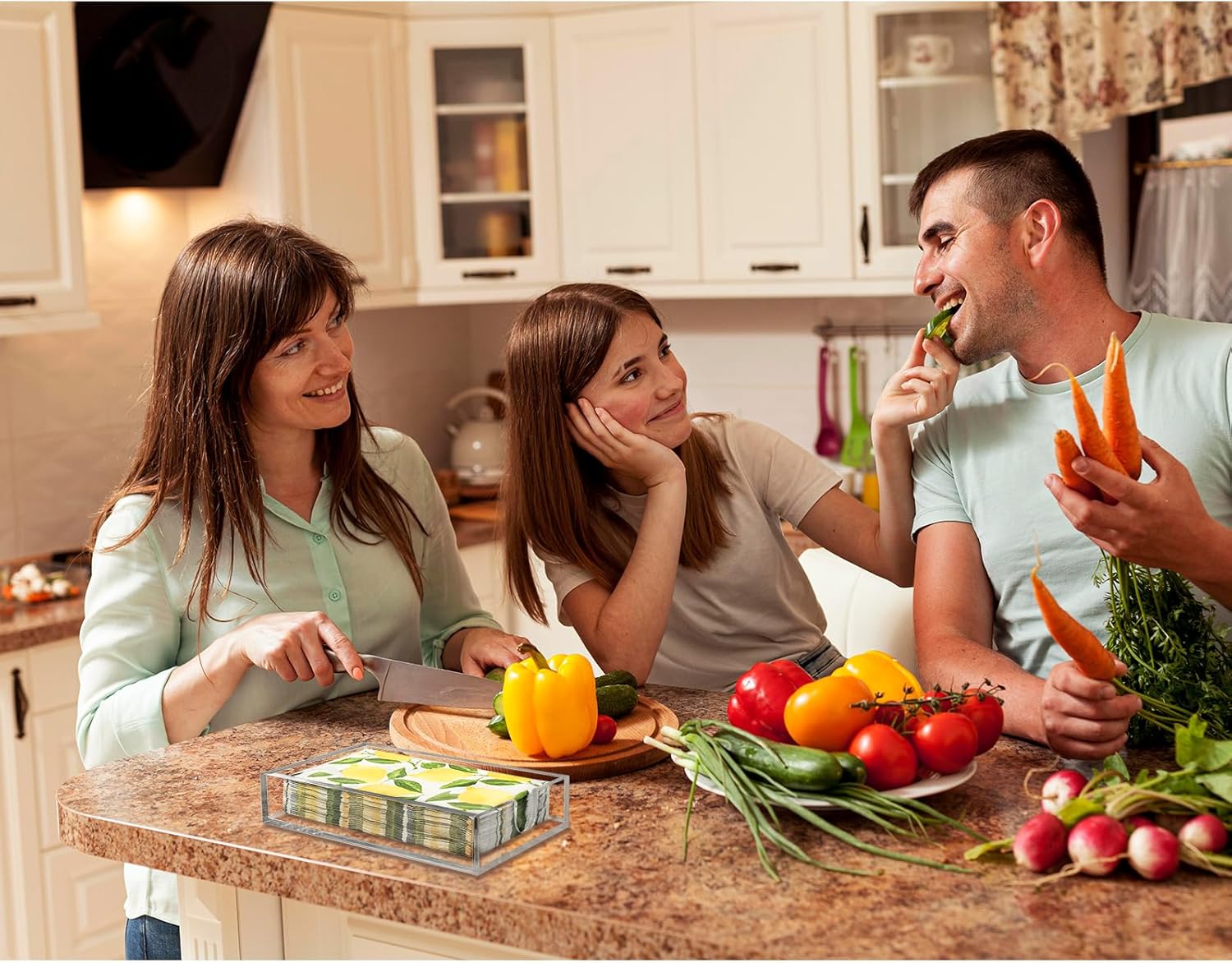 Napkin Holder, Acrylic Napkin Holder for Table Clear Hand Towel Holder for Bathroom 9x5x1.8 Inch Napkin Tray for Kitchen Dinner Hotel, Acrylic Tray for Paper Napkin, Bathroom Accessories - Image 2