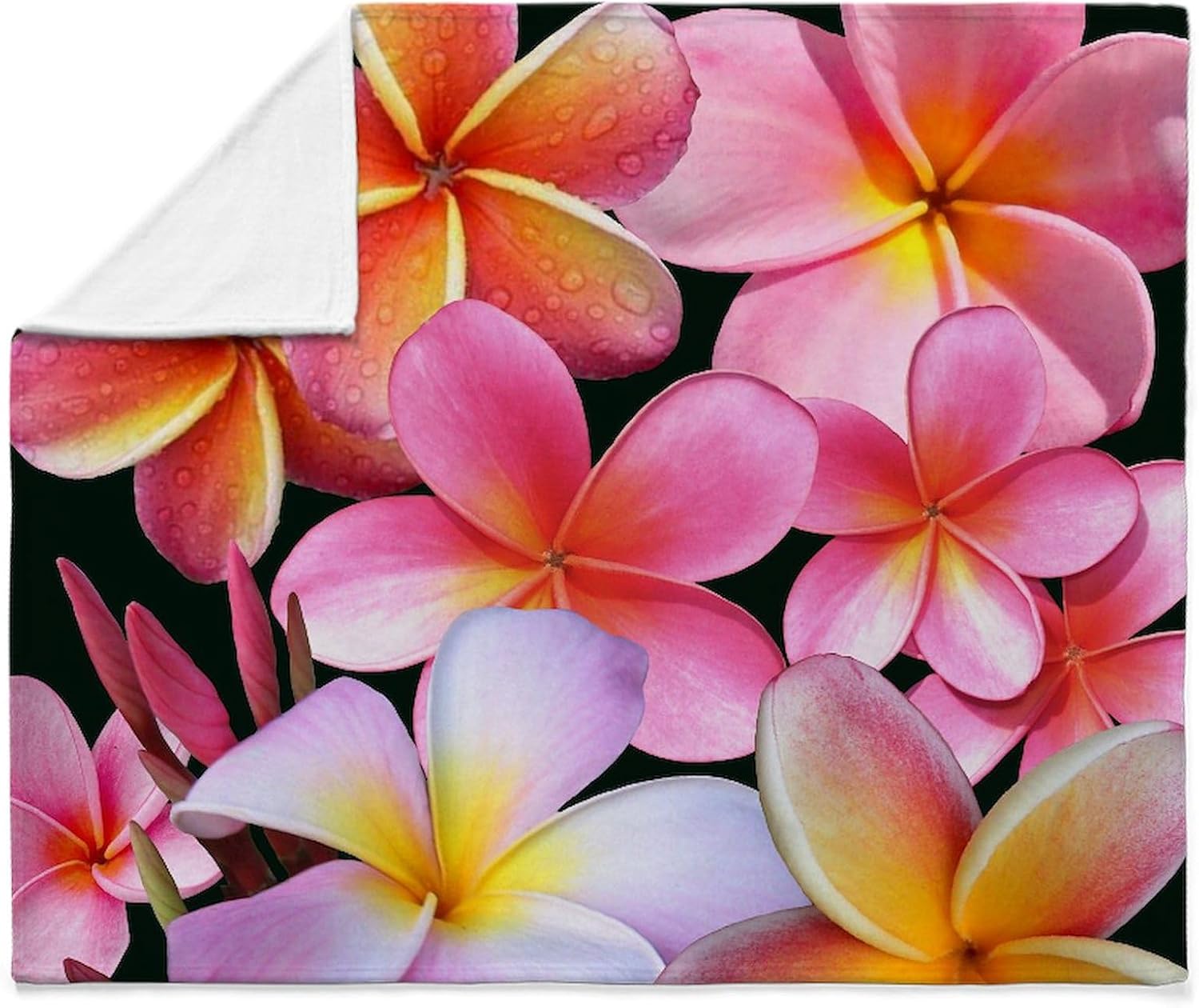 CafePress Pink Plumerias Throw Blanket Super Soft Fleece Plush Throw Blanket, 60"x50"