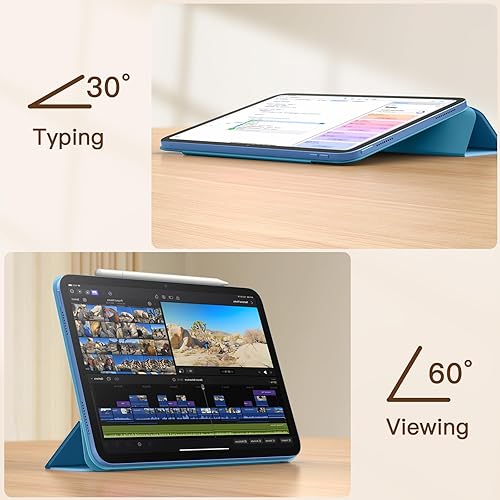 Miniatura 6 de JETech Funda magnética para iPad 10 (10.9 pulgadas, modelo 2022, 10 generación), accesorio magnético, funda delgada para tableta con encendido y