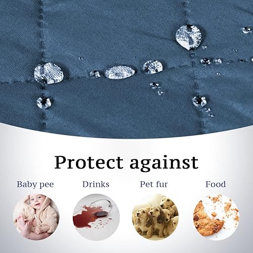 Miniatura 5 de H.VERSAILTEX Funda para Silla Resistente al Agua Funda para Silla Reversible Protector de Silla para Perros Lavable Funda para Silla con Correa