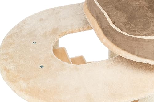 Miniatura 3 de TRIXIE Elsa - Torre para gatos con postes rascadores, hamaca, escaleras, plataforma superior, pompón colgante beige