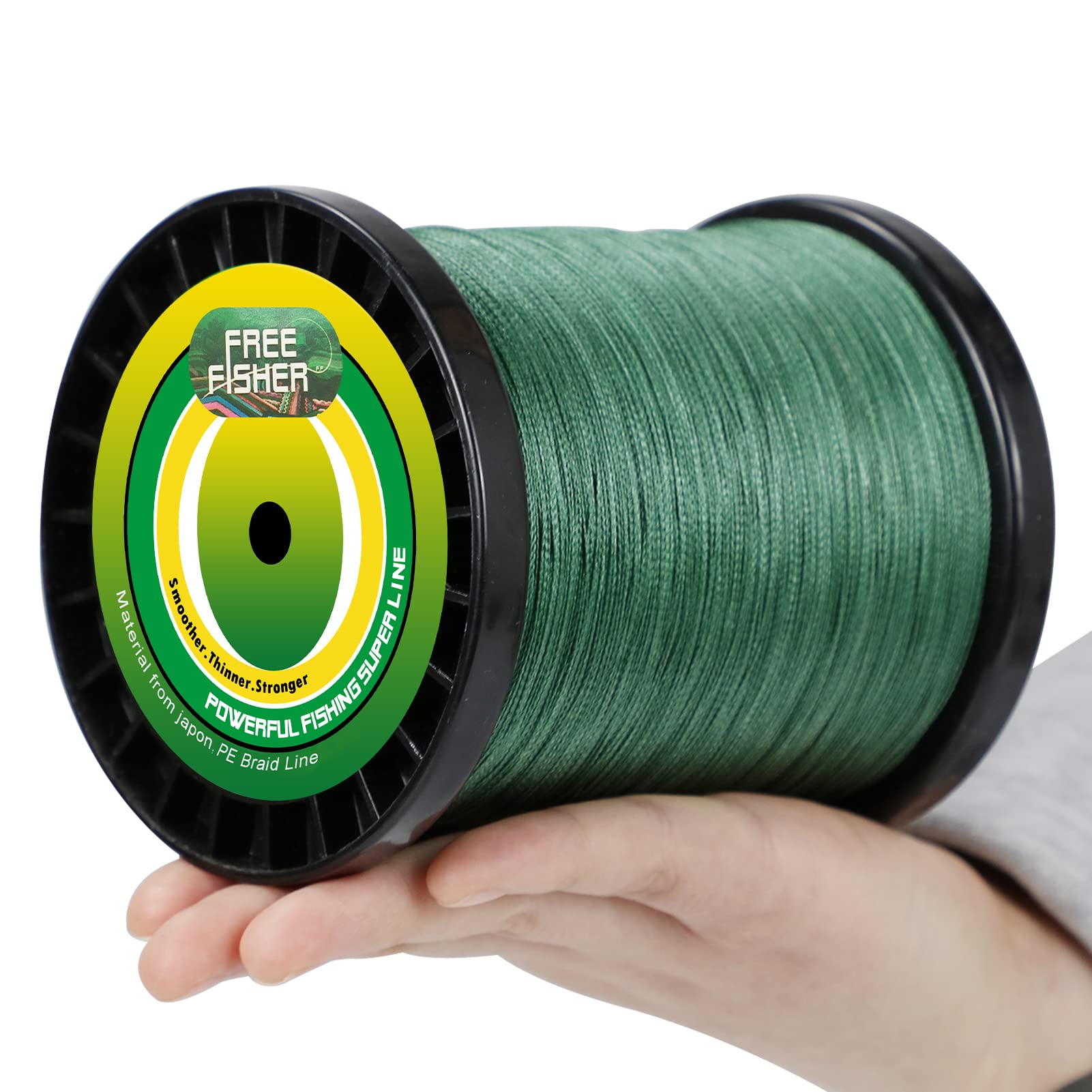 Ligne de Pêche en PE 4 Braid 2000m Tresse de Pêche Super Force 20-50LB Fil de Pêche Tressé Solide