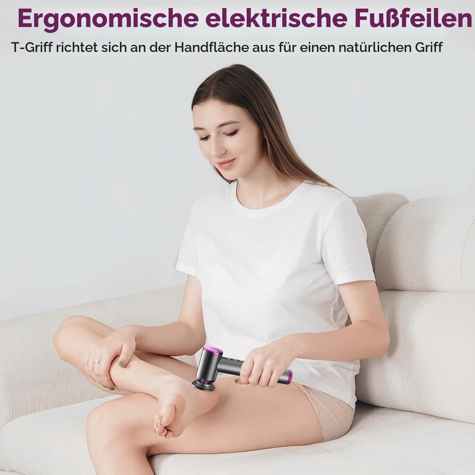Elektrischer Hornhautentferner, Öl auftragen, Fußspa, elektrische Fußfeile, wiederverwendbarer Nano-Glaskopf, ergonomischer Hornhautentferner für Füße, wiederaufladbare Pediküre-Werkzeuge für Füße