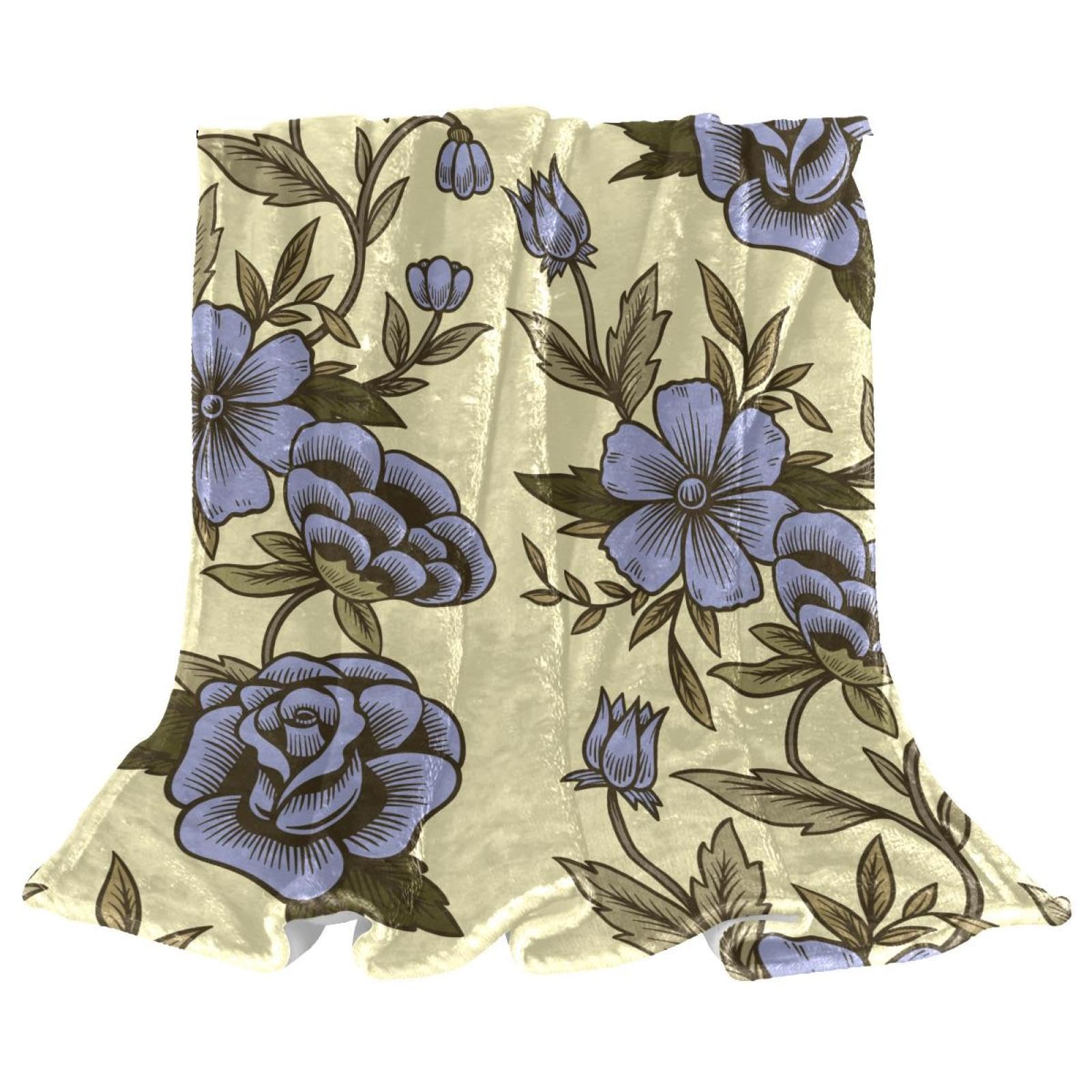 Couverture polaire fleur pourpre plaid canapé salon et couverture lit