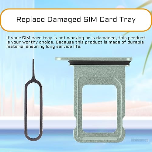 Miniatura 4 de Para iPhone 12 Ranura para tarjeta SIM verde Reemplazo Single SIM Versión para iPhone12 Adaptador de soporte de bandeja de tarjeta con anillo de