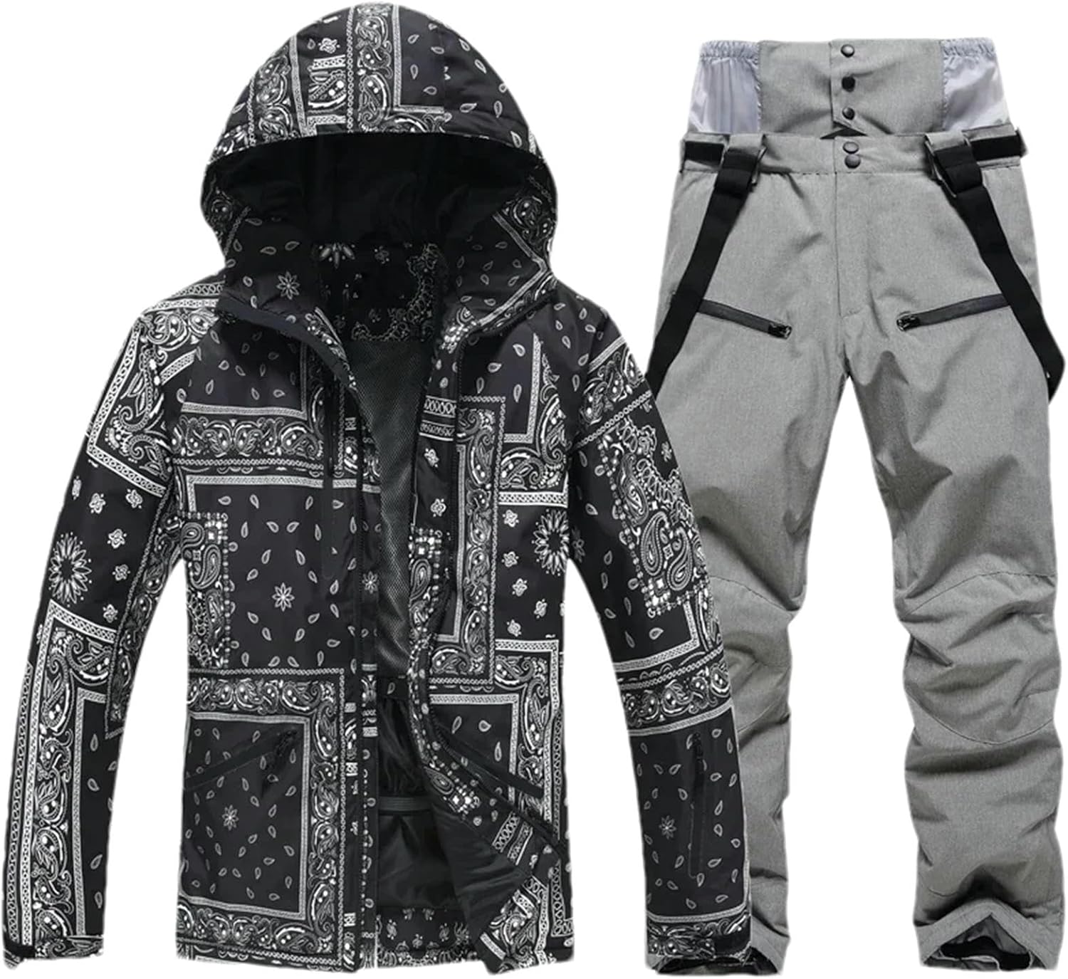 Winter Ski Suit Set Snowboard Wear Men Double Board Ski Suit Waterproof Jacket Pant
