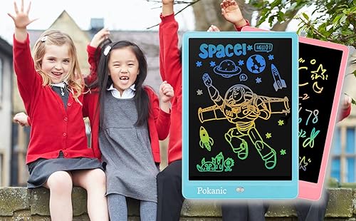 Miniatura 9 de Pokanic Colorida almohadilla LCD de dibujo tableta de aprendizaje y educación tabla de escritura borrable reutilizable juguete mágico para niños