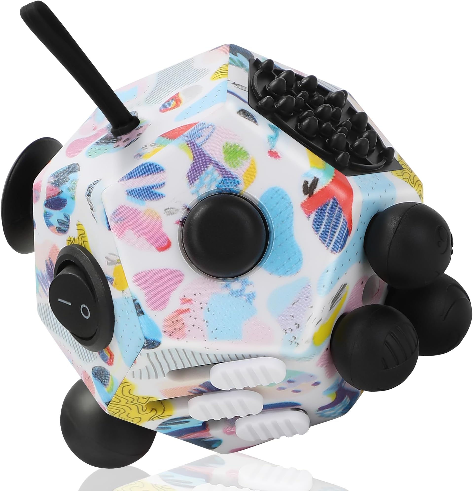 Fidget Cube With 12 Sides - Original Figet Cube Adult Infinity Fidget Cube Toy Anti Stress Cube Toy For all Ages with ADHD, ADD, ASD, ADHD by VCOSTORE