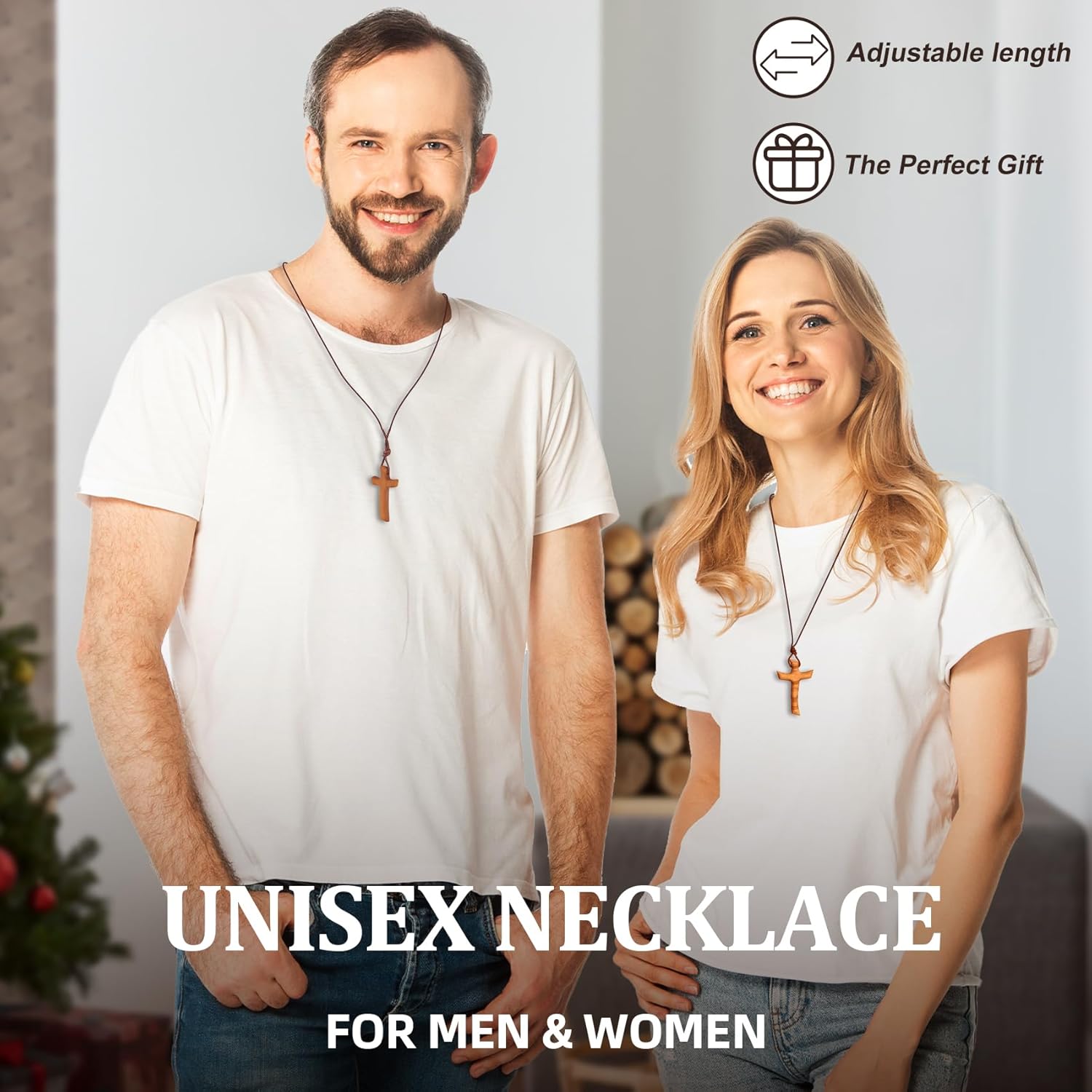 wellhouse Wood Olive Cross Necklace: Christian Faith Pendant Gift for Women & Men. Ideal for Car, Wall, Church & Home Display. - Image 7