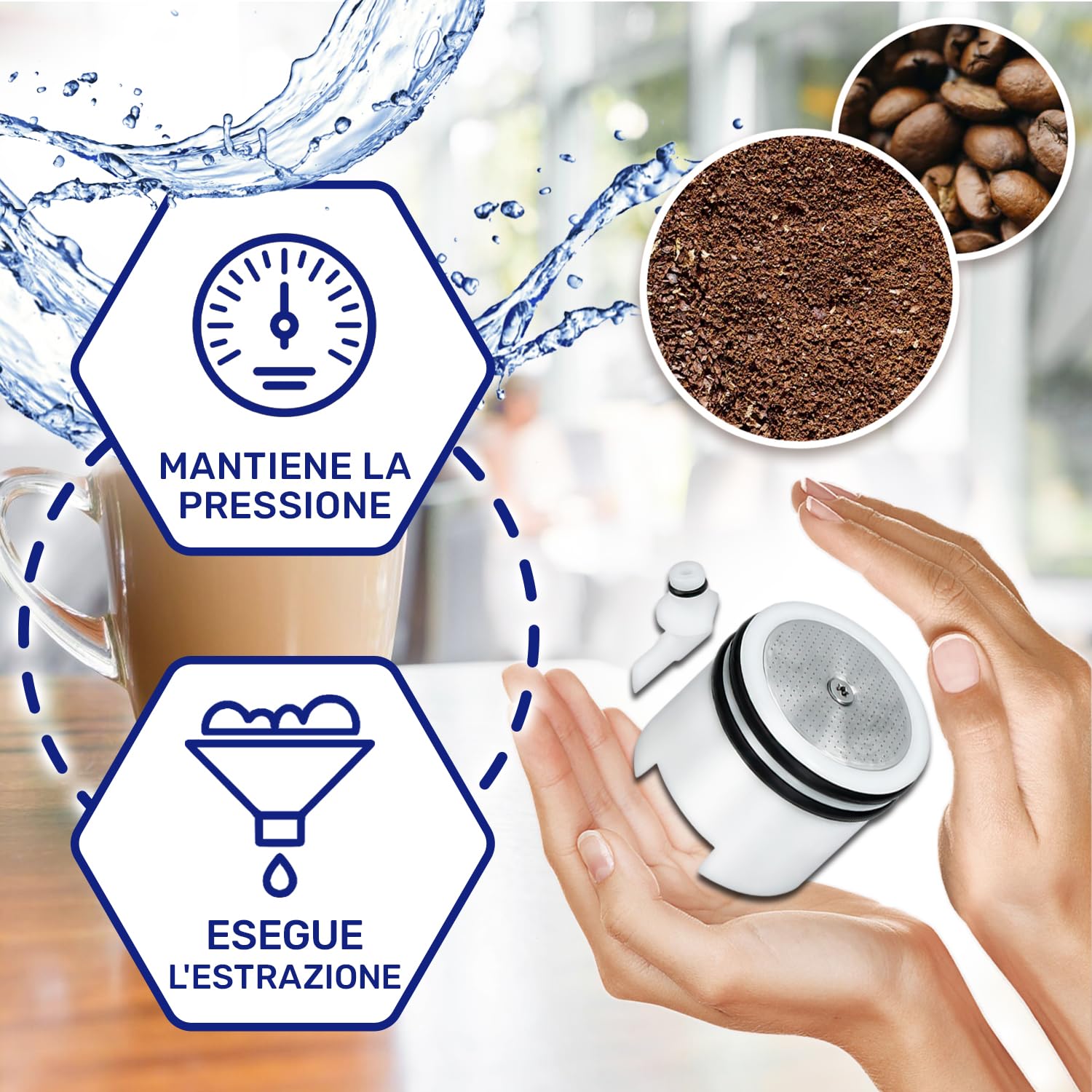 MONTERAL Pistone di Espulsione del Blocco di Fermentazione per Macchina Caffè con Codice Originale MS-0697072 per Krups - MADE IN ITALY - Garanzia di 10 Anni