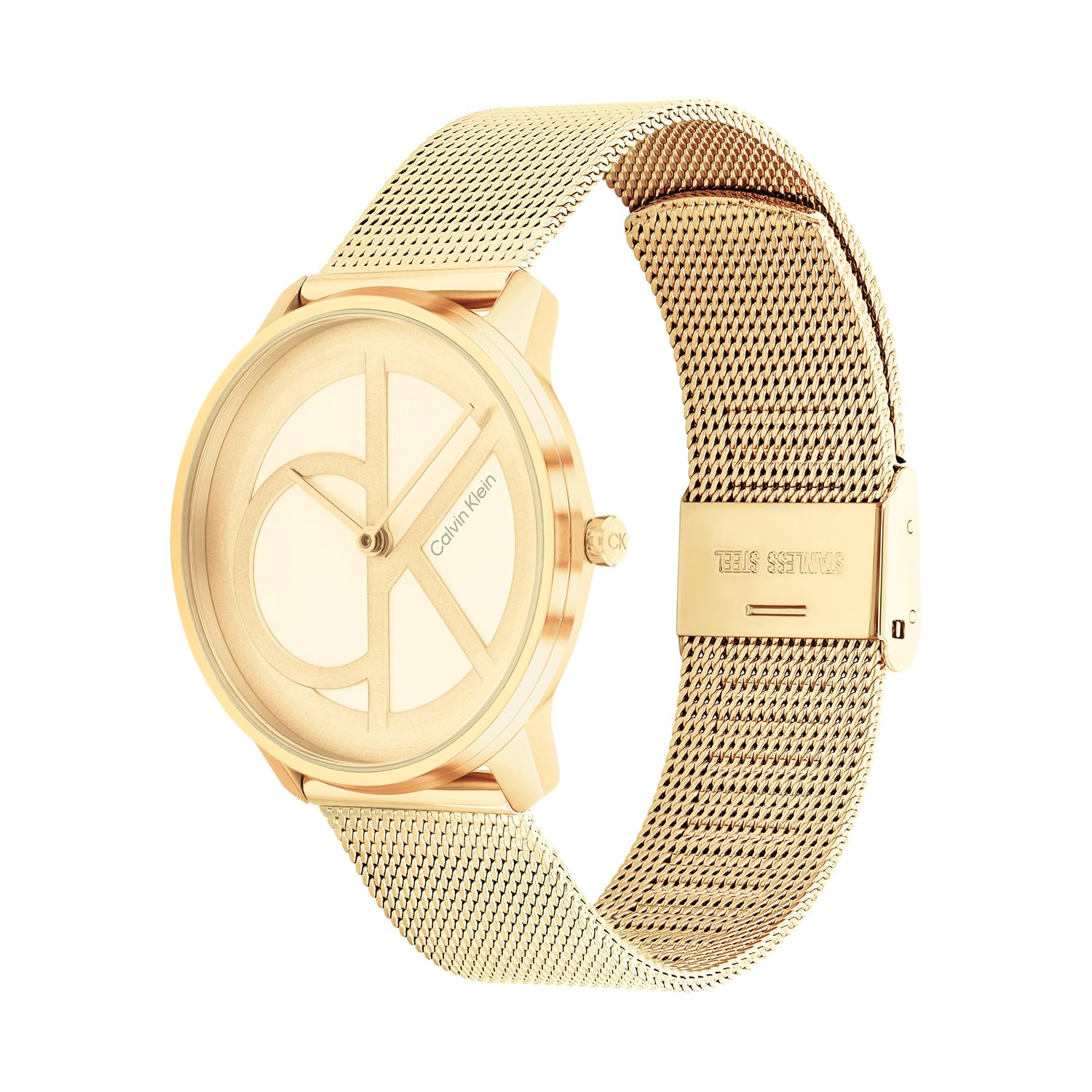 Calvin Klein Reloj Analógico de Cuarzo para Hombre y Mujer Colección Iconic Disponible con Pulsera de Acero Inoxidable en Enlace o en Malla