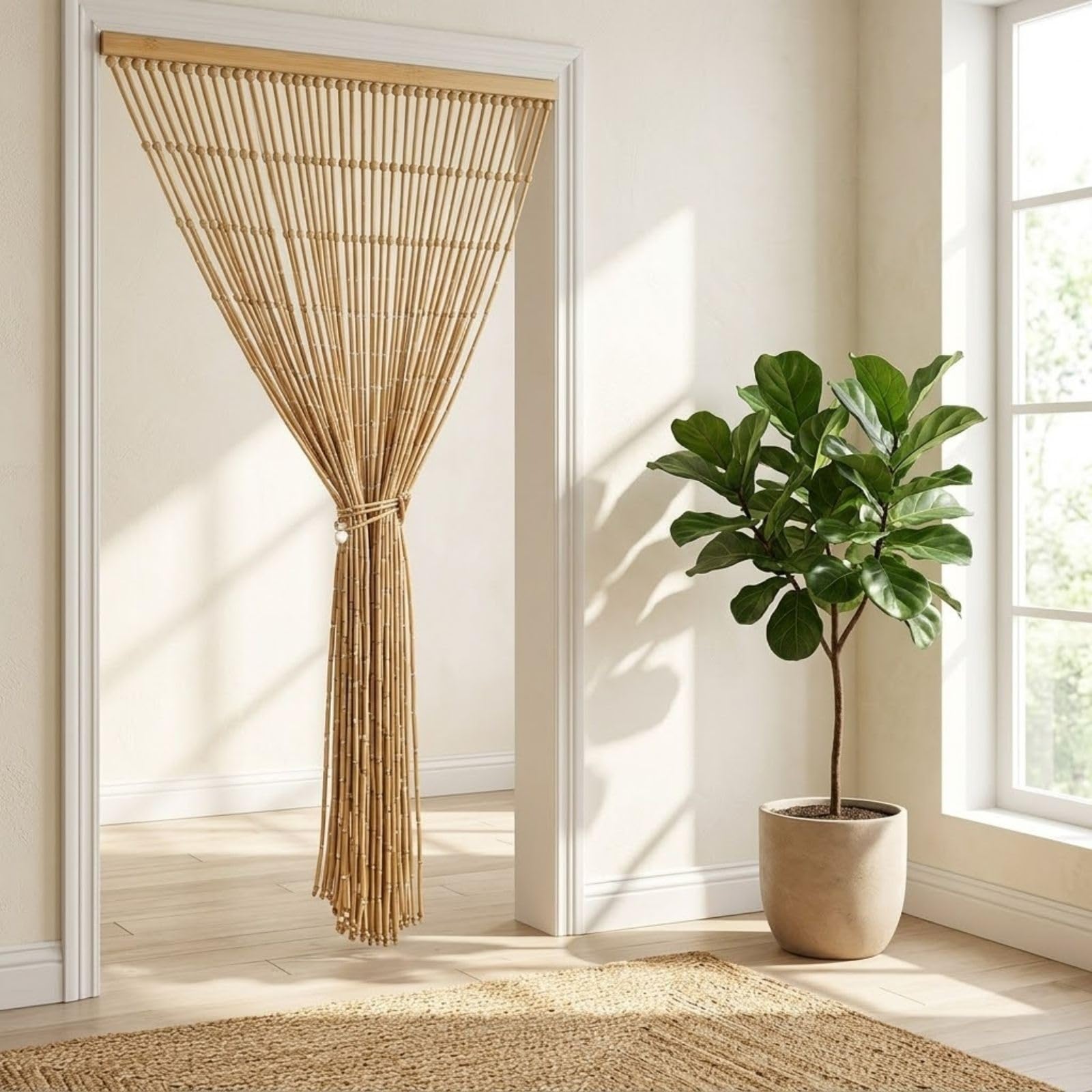 Moustiquaire Porte Balcon en Bambou pour un Été Sans Mouches