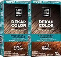 Kit Yama 2 DekapColor Removedor De Coloração Capilar Cabelo Profissional Sem Amonia 300ml
