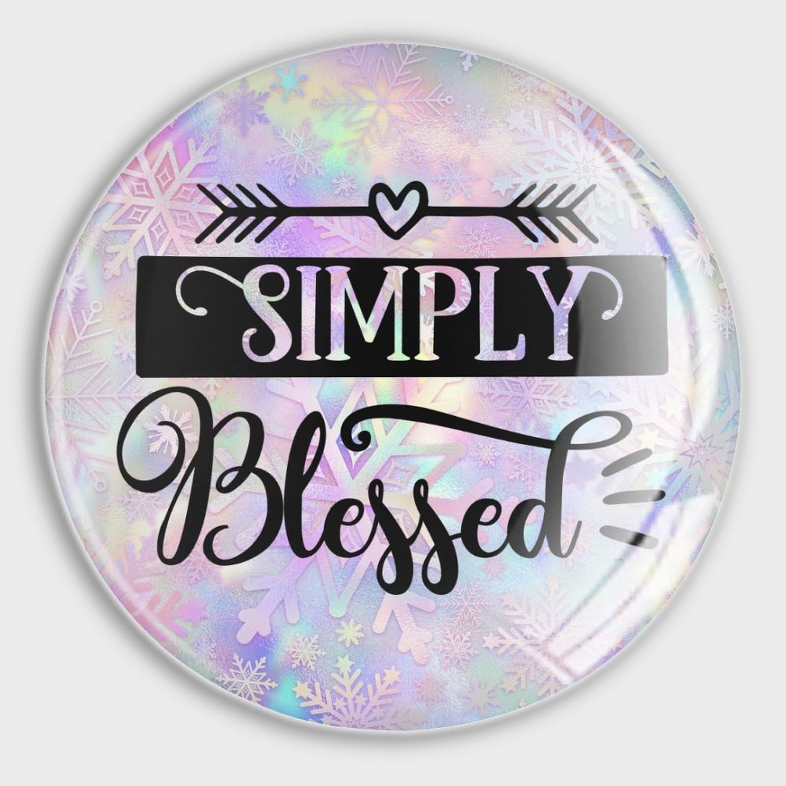 Aimants de cuisine Simply Blessed : lot de 4 en verre avec citations chrétiennes inspirantes