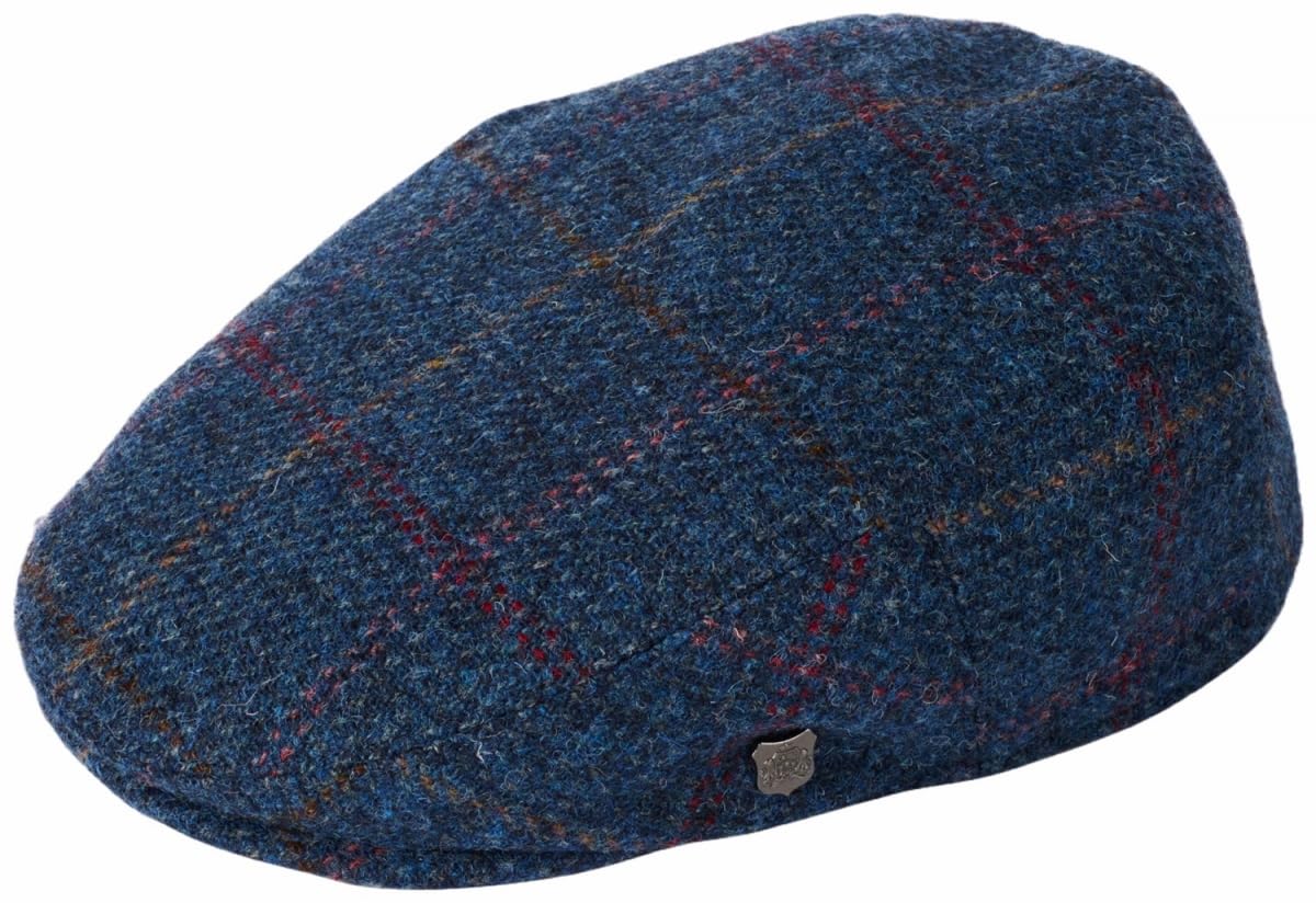 Failsworth Men's Pattern 4060 - Navy Millinery Stornoway Harris Tweed Flat Cap (Latest Version) - Medium (57Cm)