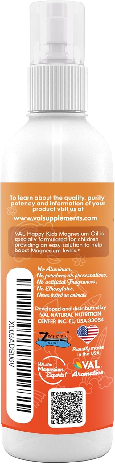 VAL Kids Magnesium Oil Spray – Natural Bedtime Calm & Mood Support | Zechstein Magnesium, Chamomile & Aloe | No Itch | Fast-Absorbing | Made in USA | 4oz - Image 3