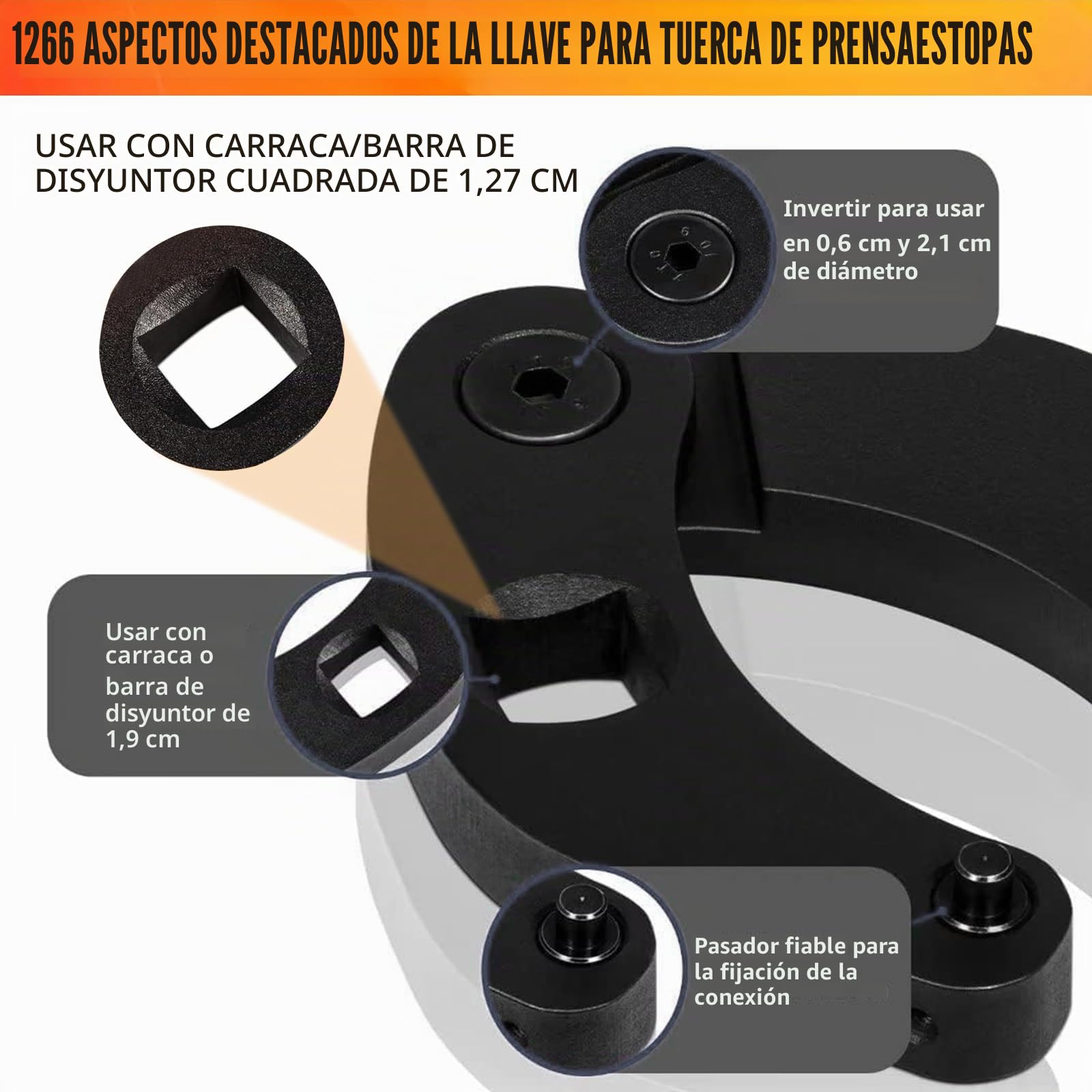 Llave ajustable de 2 piezas