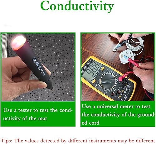 Miniatura 5 de Protector de colchón con cable de conexión a tierra de 15 pies, tamaño matrimonialdoble, alfombrillas transpirables para cama