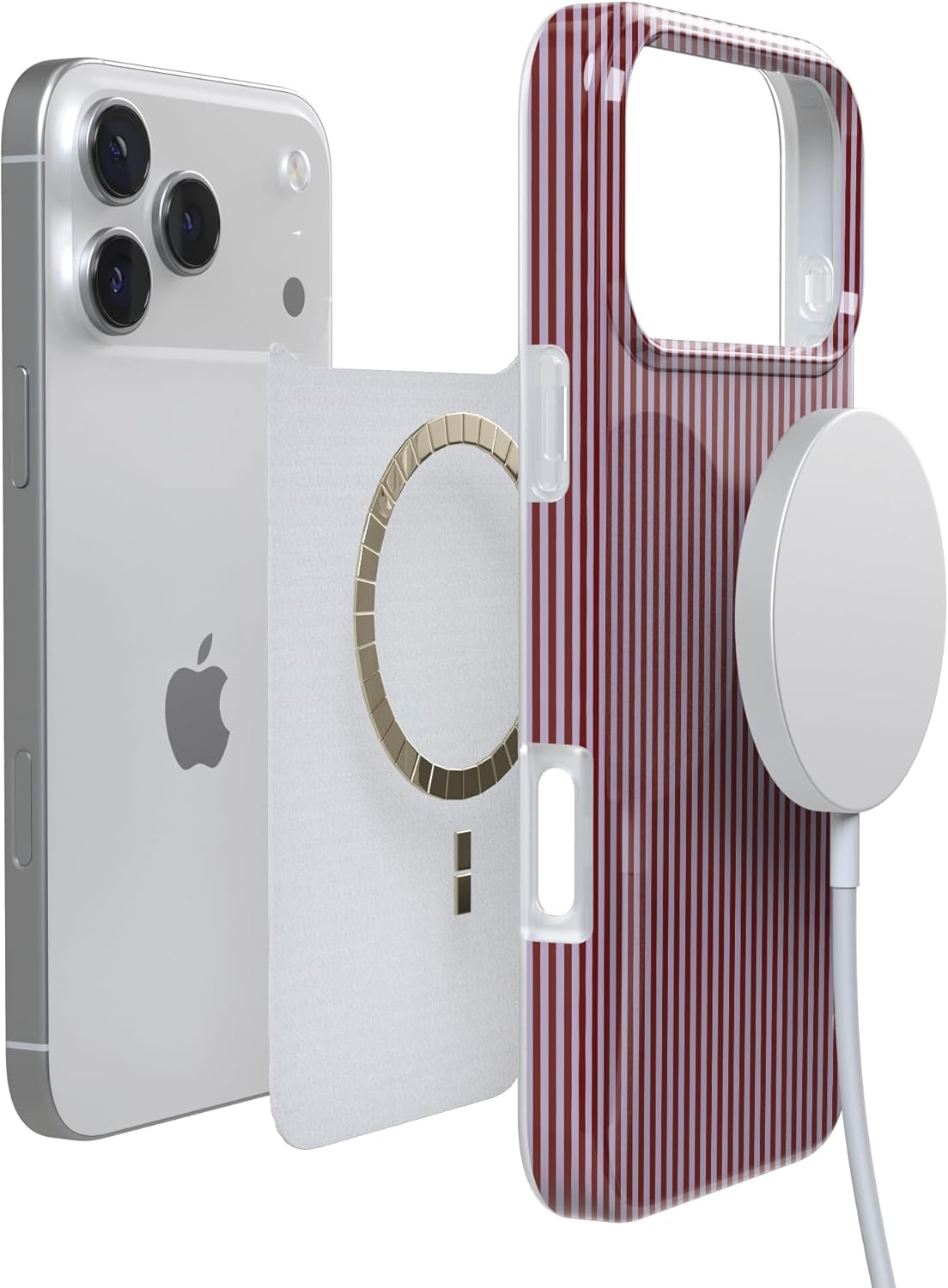 Casely iPhone 17 Pro Max Case | Stripes and the City | Tiny Pinstripe | Compatible with MagSafe | Classic Ultra Slim Design