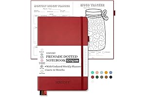 Premade Dotted Journal Notebook for 2023 Reading