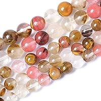 Vista 32 de Cuentas de ojo de tigre morado natural, cuentas redondas y sueltas, piedras preciosas energéticas, poder curativo para hacer joyas, 1 hebra de 0.236