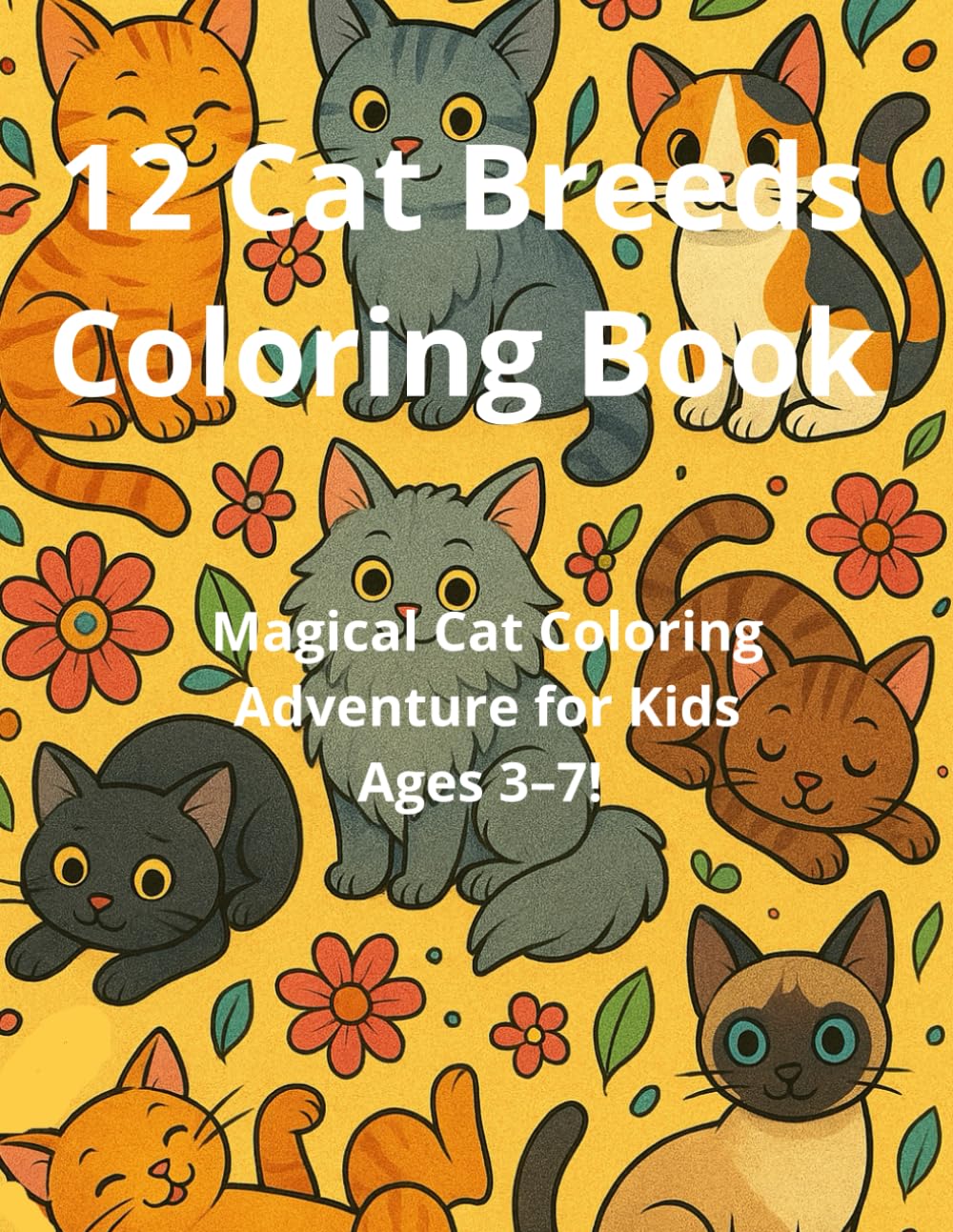 12 Cat Breeds: Coloring Book (12 Fun Facts. Coloring Book)