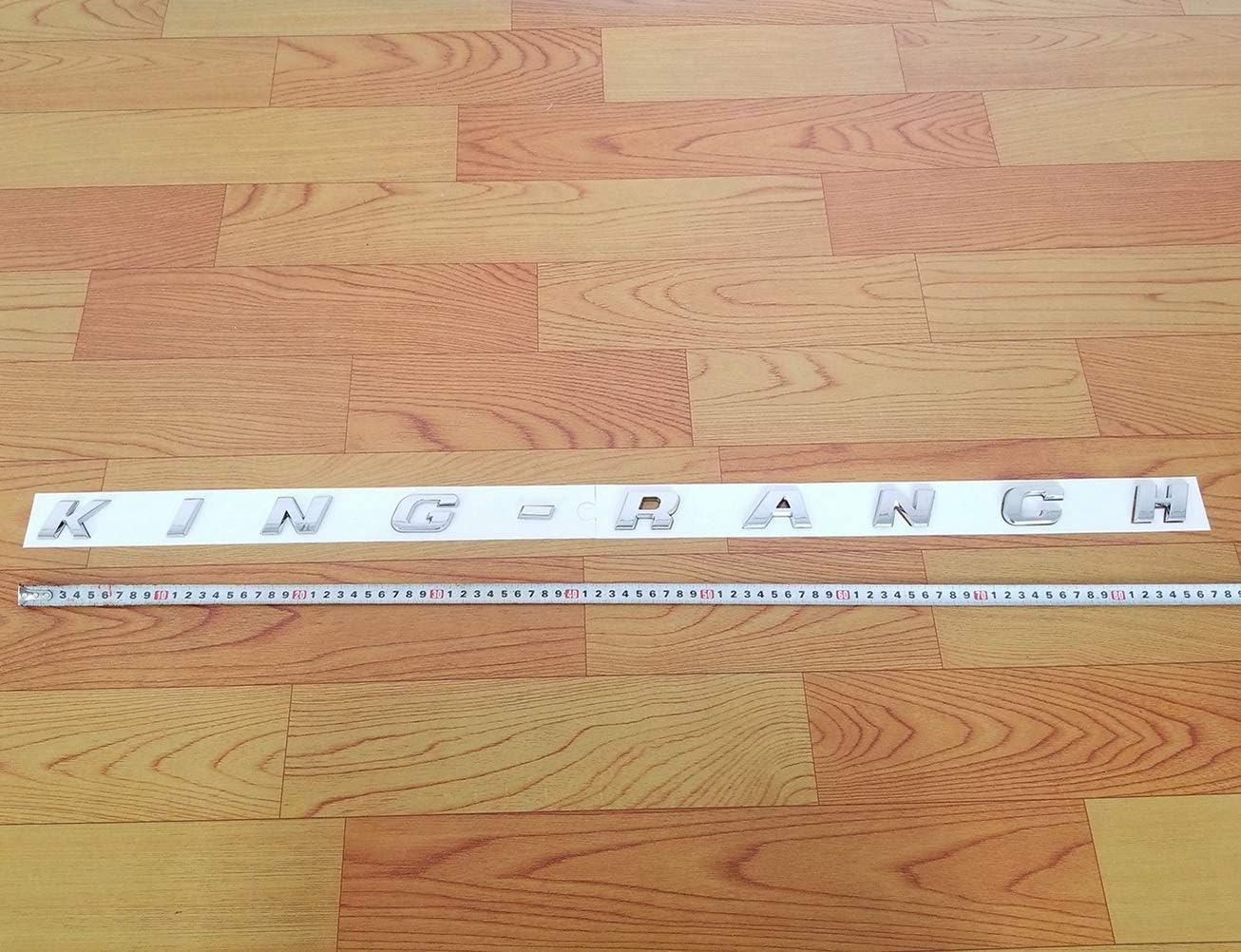 1pc OEM King Ranch Emblem Side Letter Kingranch Badge 3D Compatible with 150 250 350 Shiny (Chrome)