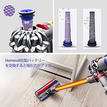 Amazon.co.jp: Homesuit ダイソン V8 SV10 バッテリー 5000mAh