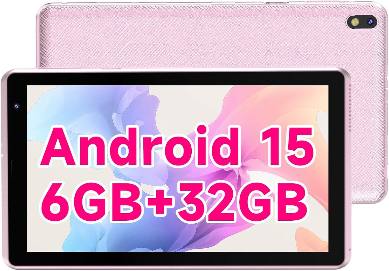 7 inch Tablet Android 15 Tablets, 6GB RAM 32GB ROM 1TB Expandable, Quad-Core Processor Tablet PC, WiFi6, 3000mAh Battery, Bluetooth, 1024 x 600 IPS Touch Screen, 2+5MP Dual Camera, GMS Certified, Pink 7 inch Tablet Android 15 Tablets, 6GB RAM 32GB ROM 1TB Expandable, Quad-Core Processor Tablet PC, WiFi6, 3000mAh Battery, Bluetooth, 1024 x 600 IPS Touch Screen, 2+5MP Dual Camera, GMS Certified, Pink