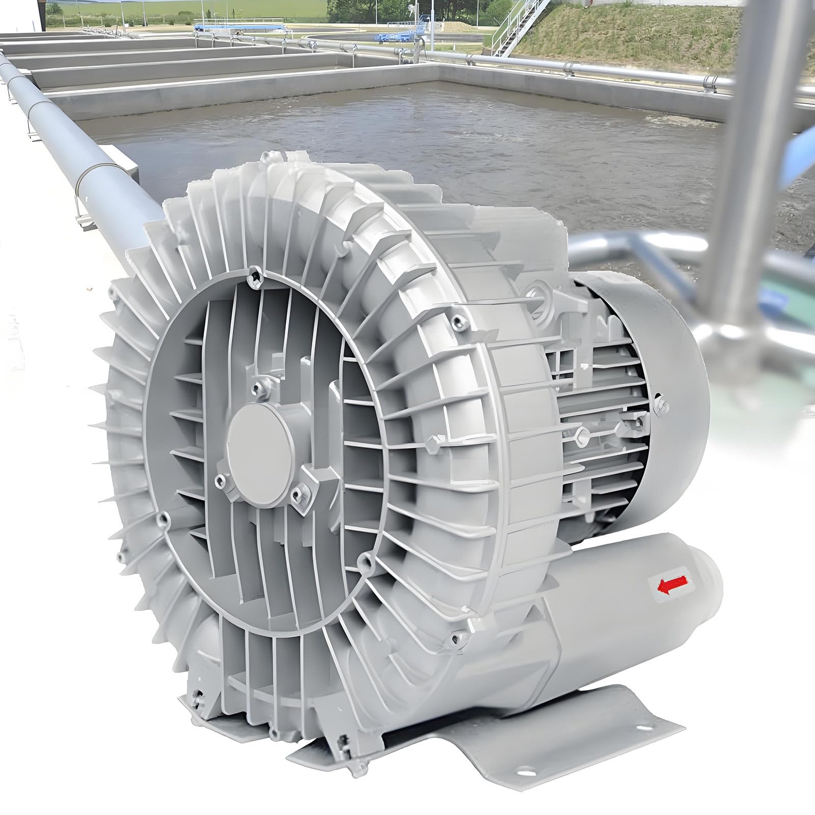 GUTYGIO Single/Three Phase Vortex Ring Blower, Regenerative Blower,220V/380V Side Channel Blower, Industrial Vacuum Pump,for Factory Ventilation Dust Removal 550W/380V