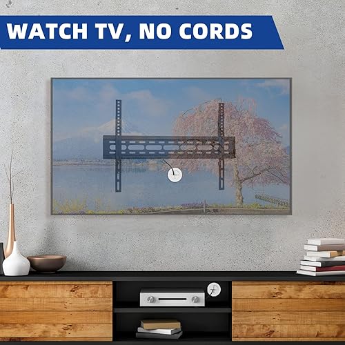 Miniatura 2 de Riozoo Kit de ocultador de cable para TV de montaje en pared, kit de gestión de cables blanco en pared, incluye 2 pases y accesorio de taladro para