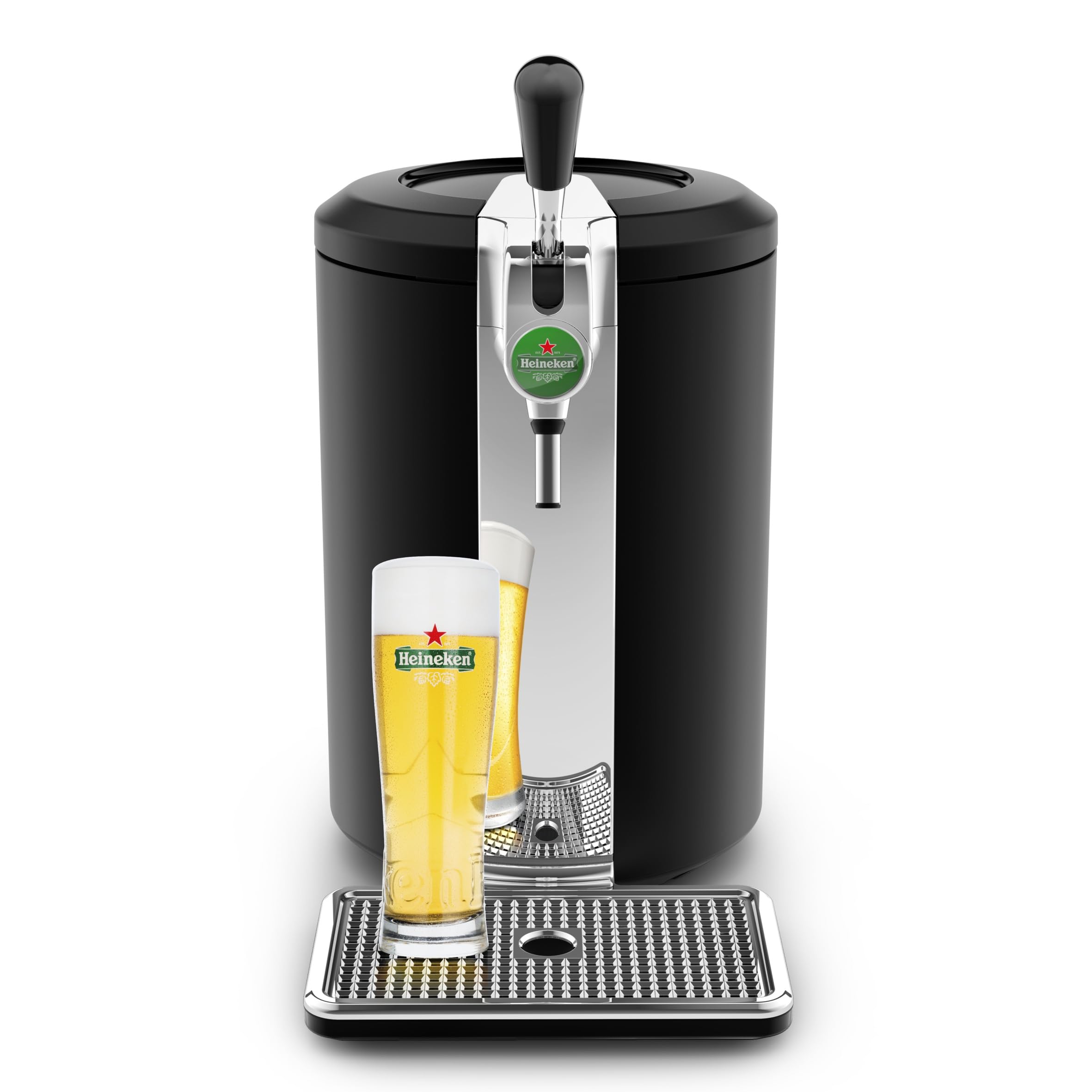 Krups Beertender Machine bière pression, Fûts 5 L, Heineken, Témoin lumineux, Température mousse parfaites, Compact noire VB450E10