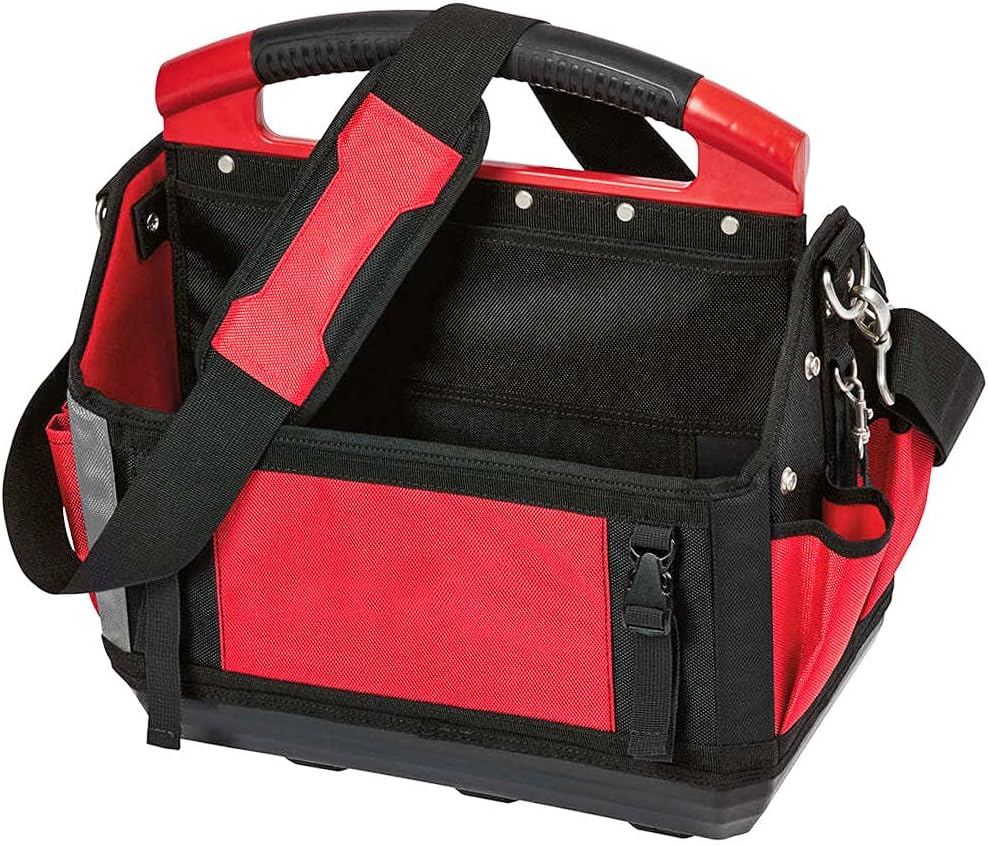 48-22-8315 for Milwaukee Packout 15-Inch 31-Pocket Ballistic Material Tote, Multi-Pockets Wide Mouth Tool Tote, Adjustable Shoulder Strap