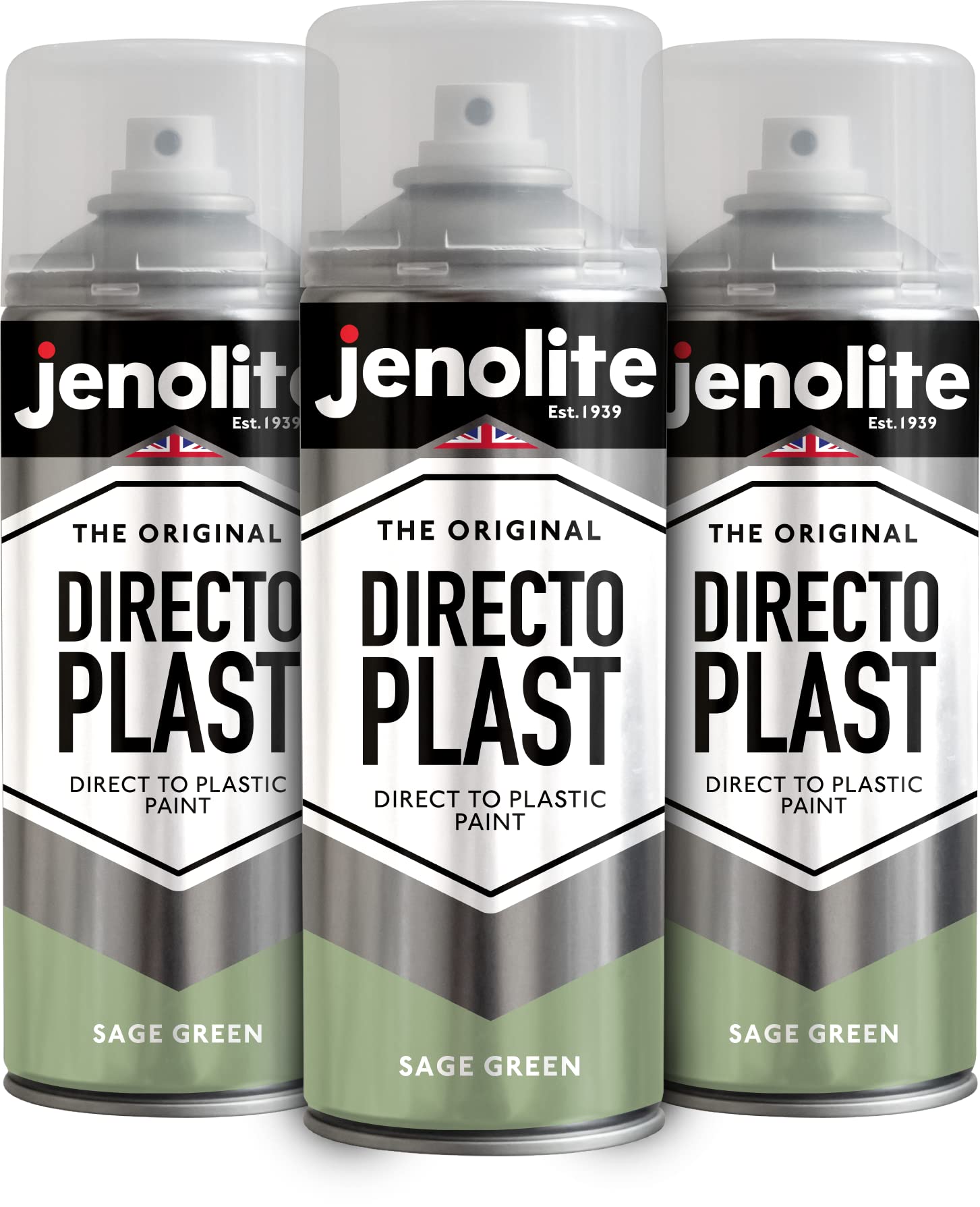 Jenolite Directoplast Multi-Surface PaintSage Green Gloss400Ml Spray Can3-Pack from B&Q