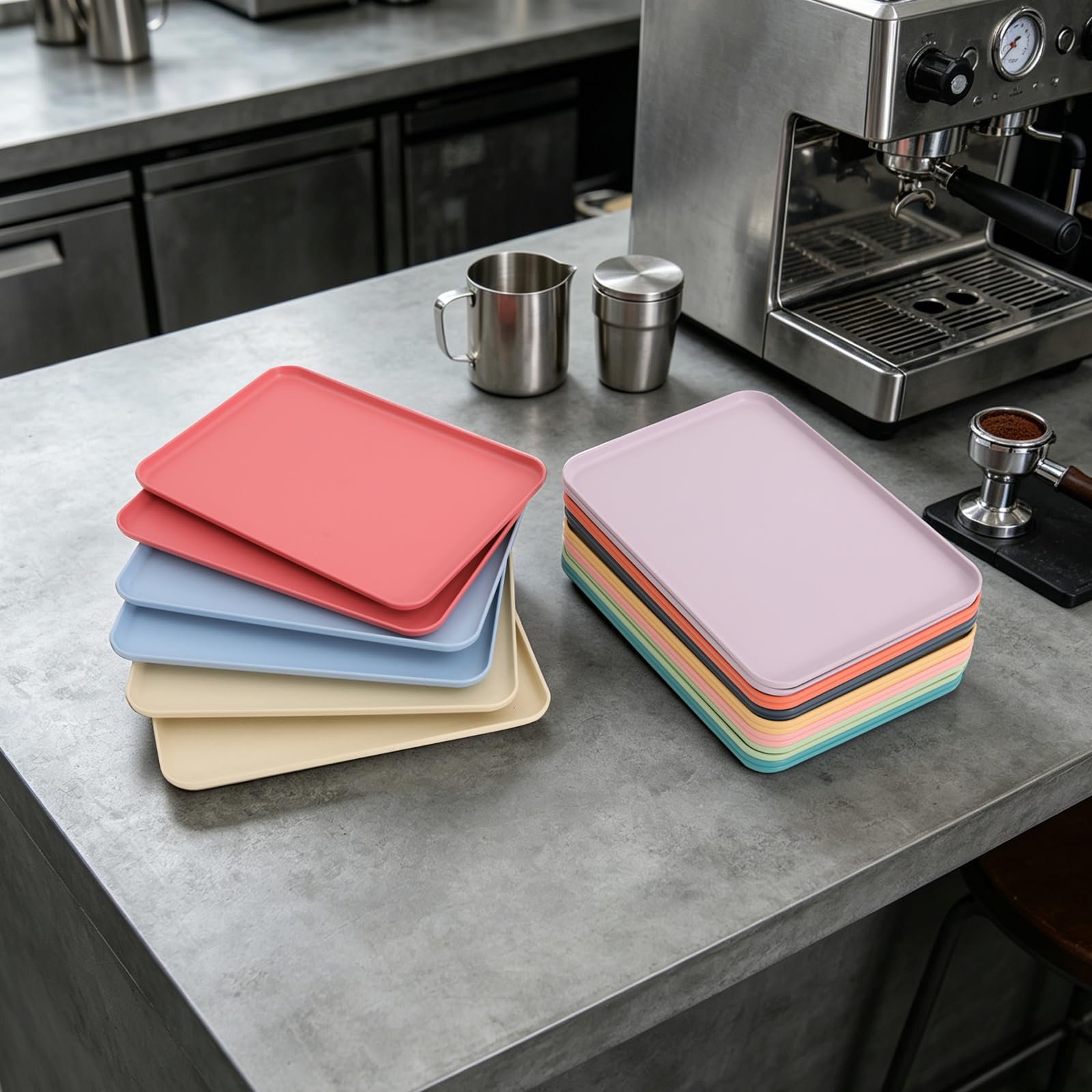 Set di 20 vassoi grandi, colori assortiti