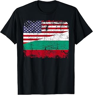 BULGARIAN ROOTS | Half American Flag | BULGARIA T-Shirt
