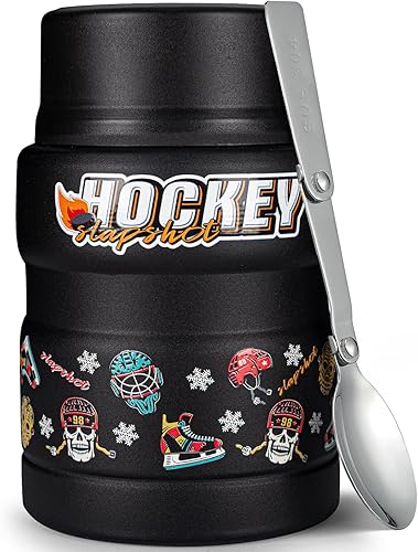 Miniatura 1 de Termo infantil de 17 onzas para comida caliente, termo de sopa con cuchara plegable, tarro de alimentos aislado para alimentos fríos y calientes,