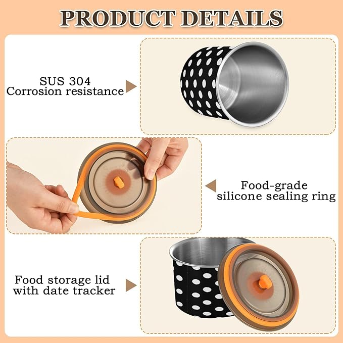 Contenedor de Acero Inoxidable para Café con Tapa Hermética, 500 ml miniatura 6