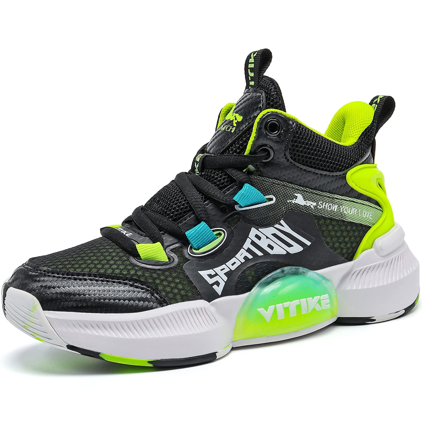 Kids Basketball Shoes Boys High-top Sneakers Non-Slip Cushion