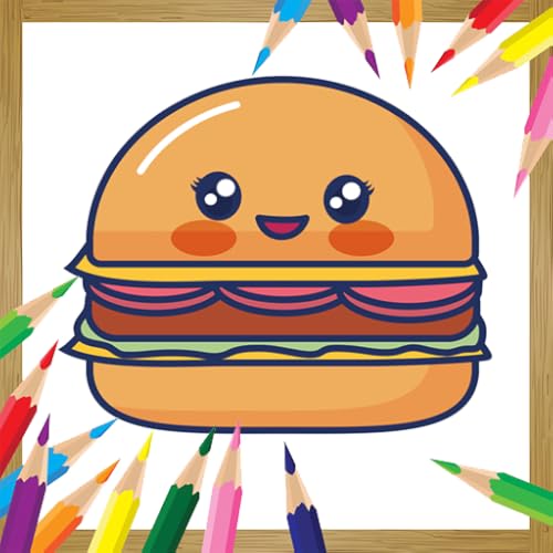 Cute Kawaii Coloring Book Food