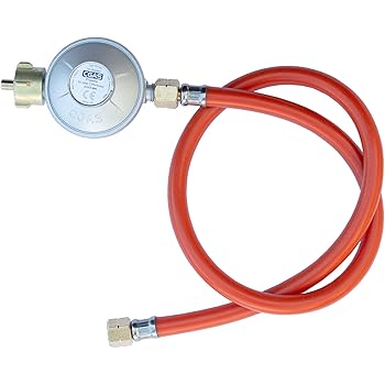 Gasdruckregler 50mbar Mit 150cm Schlauch - Für Gasgrills & Camping