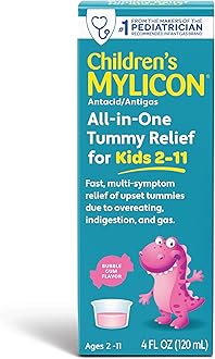 Children's Mylicon All-in-One Tummy Relief Liquid For Indigestion for Kids, Bubble Gum Flavor, 4oz