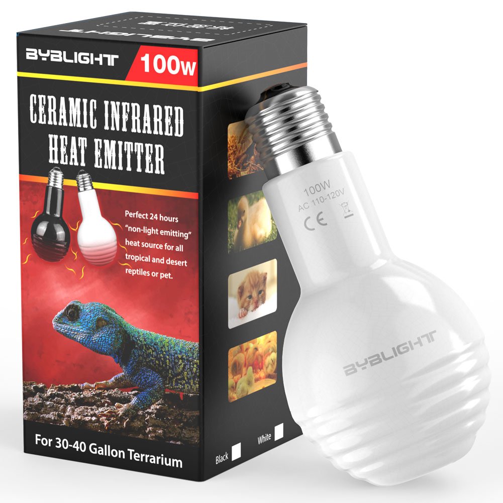 BYB Ceramic Infrared Heat Emitter Brooder Coop Reptile Pet Super Wide