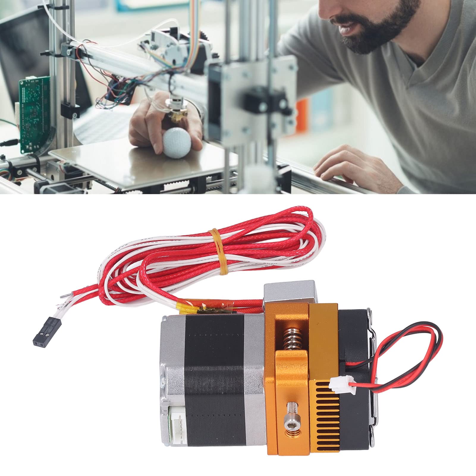 Ugello Estrusore Kit Estrusore Stampante 3D Parti Estrusore Stampante 3D a Riscaldamento Rapido in Lega di Alluminio Compatibili con La Maggior Parte delle Stampanti(24v40w)