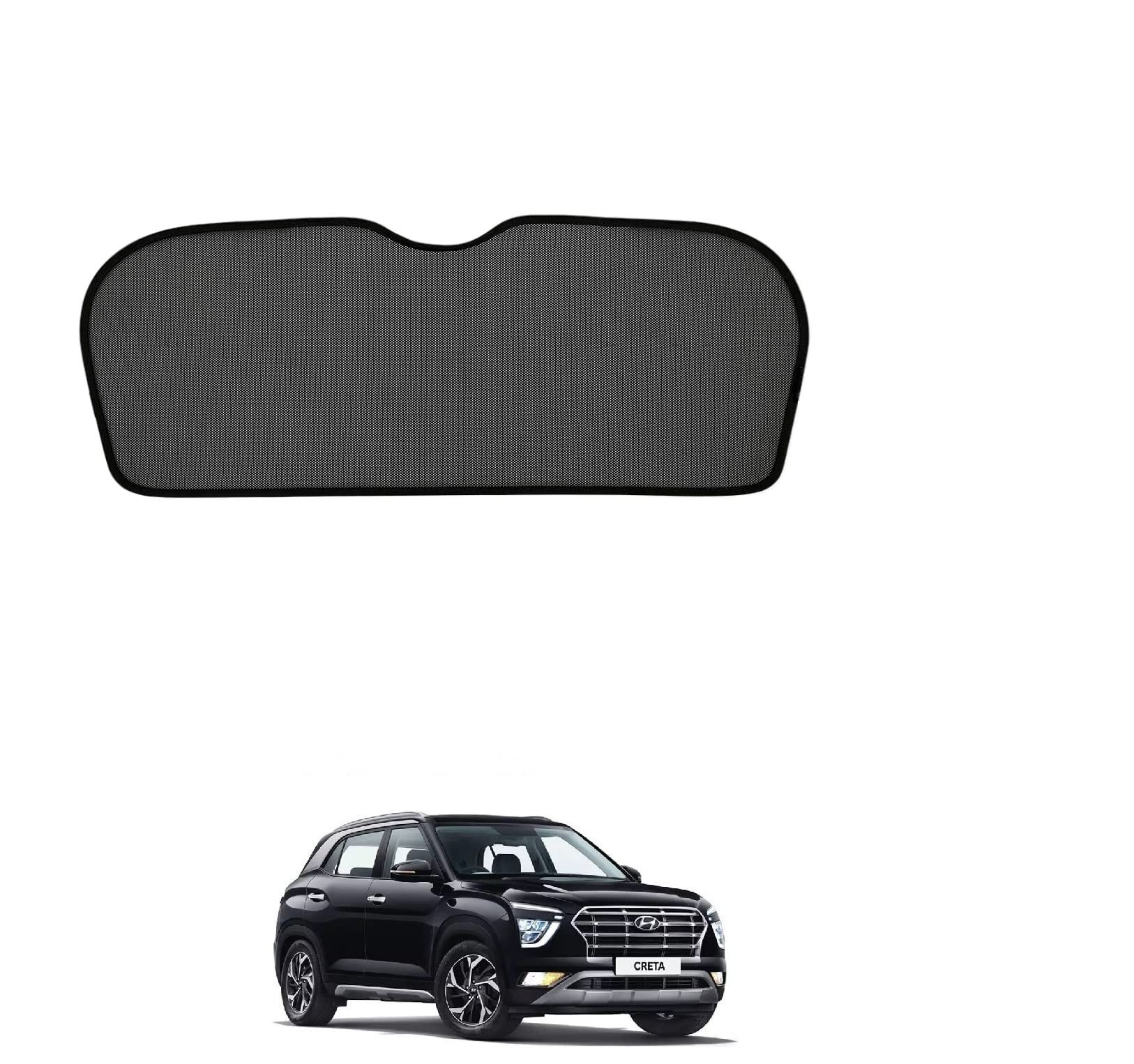 Auto Addict Car Dicky Sunshade Curtain (Rear Window,Dicky,1 Pc) Black for Creta New 2020-image-46