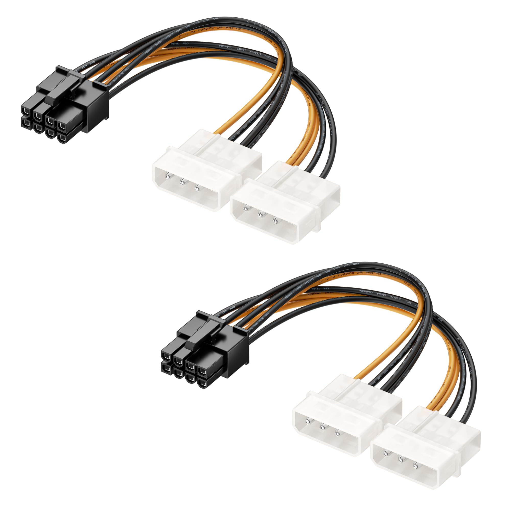 Amazon.com: Cable Matters 2-Pack 8-Pin PCIe to Molex Power Cable