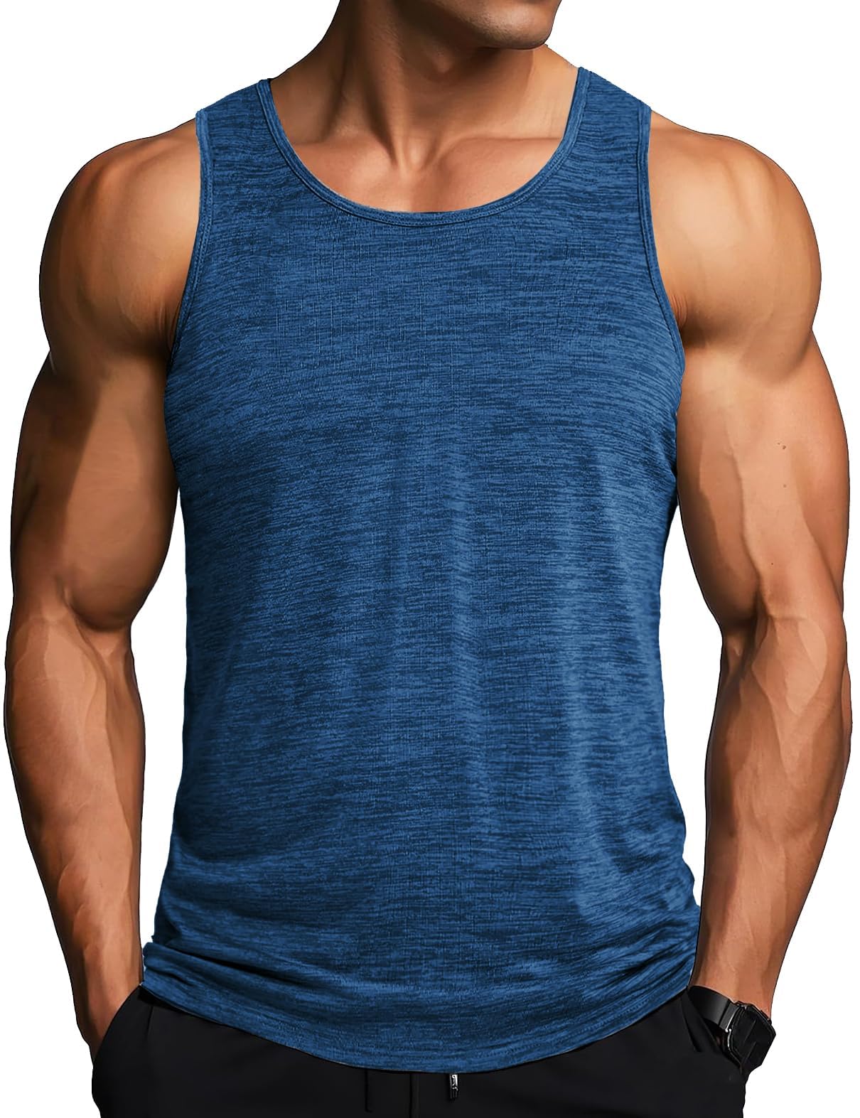 MAGCOMSEN Herren Tank Tops Leicht Achselshirt Ärmellos Quick Dry Sport T-Shirt Laufen Fitness Tankshirts Sommer Outdoor Funktionsshirt